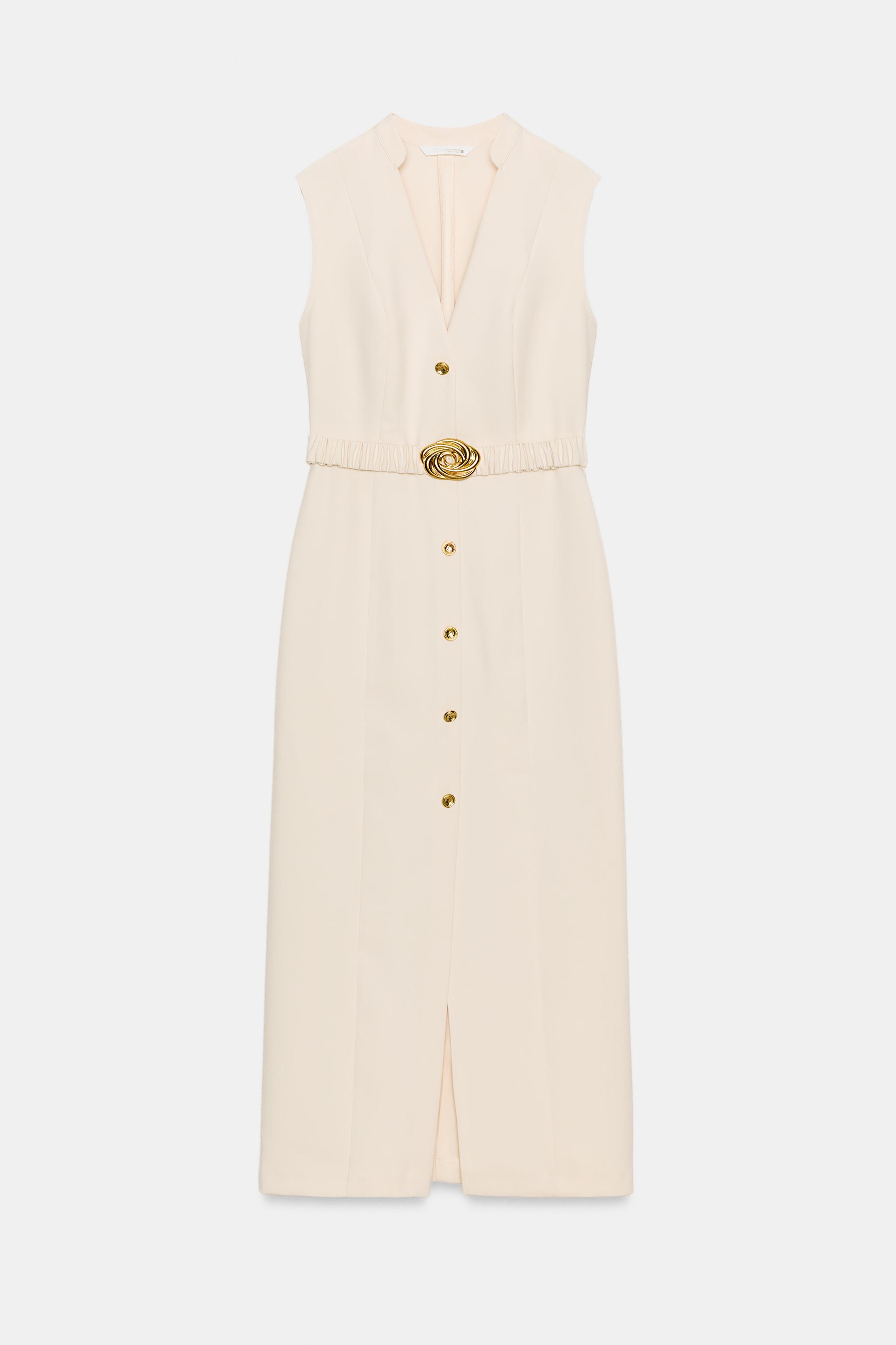 ROBE MI-LONGUE AVEC CEINTURE
